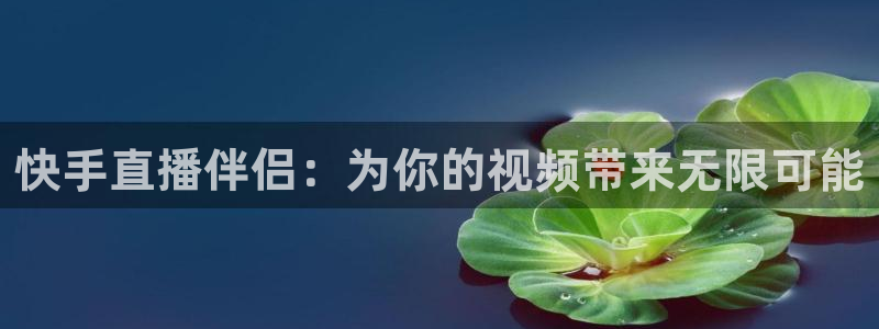 833体育直播：快手直播伴侣：为你的视频带来无限可能